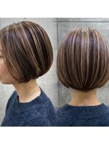 リトマス 二子玉川(litmus)&nbsp;レイヤーボブ/60代/艶髪/エンドカラー/ハッシュカット