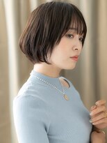 カバーヘアアンドスパ ブリス 浦和(COVER HAIR&SPA bliss) 黒髪ダークアッシュブラウンレイヤーショートボブX浦和30代40代