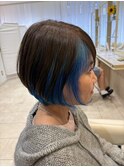 10代20代30代大人かわいいインナーカラーボブひし形ショートボブ