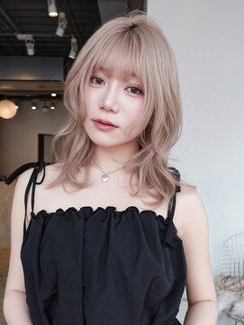 シオン(shion) ミルクティーベージュニュアンス巻き_F41966