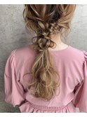 編みおろしヘア