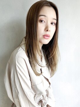 アイティー バイ アルバム 浦和店(IT by ALBUM) ミルクティーベージュロングヘア_フリンジウェーブ_47426