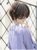 耳掛けショート/大人可愛い/ショートボブ/ハンサムショート/江角