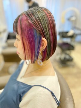 エトワ(ETOWA) レインボウカラー×ボブstyle