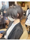 30代、40代/丸みくびれショートボブ×グレージュ/大宮