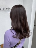 【katachi】艶カラー ラベンダーブラウン