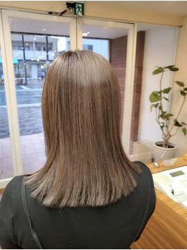 ノッシュ 七隈店(Hair Spa Nosh) #10レベル/ #オリーブグレージュ/#イノア/#切りっぱなし/#艶