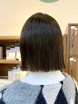 ココカラヘアー ニコ(cococara hair nico)&nbsp;切りっぱなしボブ/ボブ/ブラック/顔まわりカット/トリートメント