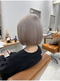 魅力倍増カールセミディシアーカラーダークアッシュショートヘア