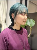 ショートウルフ/グリーンカラー
