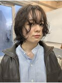 ウルフボブとオリーブべージュ