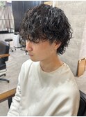 波巻きスパイラル波巻きパーマメンズパーマウルフパーマ【大和】