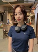 ハッシュカット/パーマ/外ハネボブ/ワイドバング/オン眉