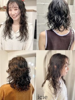 イチエ(icie)の写真/【心斎橋駅徒歩3分】女性スタイリストのみ☆同性目線でのご提案で日常映えするパーマスタイルを◎
