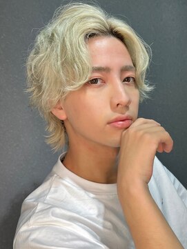 エストアール フクオカ 福岡博多店(est-r. Fukuoka) ウルフ×ブロンドベージュ