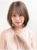 小顔カットうるツヤアプリコットオレンジ美髪前髪くびれヘア