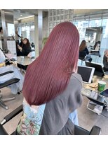 サンク 原宿 表参道(cinq) 原宿ブリーチカラー顔周りレイヤーカットミルクティーベージュ