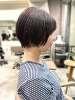 ミィ 浦和(mee) 透明感カラー ボブ 前髪 ショート カラー ブリーチ&ダブルカラー