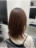 艶髪縮毛矯正×ミディアム［暗めカラー/マッシュ］長野歌穂