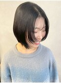 レイヤーボブ×シースルーバング＊透明感カラークールボブ
