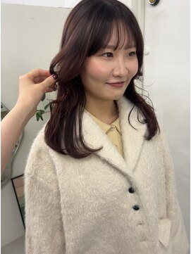 キー(kii) 暖色カラー/福岡美容室/半個室サロン/ワインレッド/今泉美容室