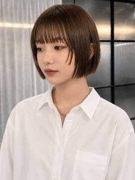 ノラ ギンザ(NORA GINZA) 【喜友名】ボブレイヤーボブ髪質改善ストレートパーマブラウン