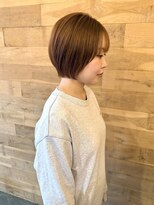 ドルセプラタ(Dulce plata) 【kaN.】ショートボブ×ブリーチなしダブルカラー×オレンジ
