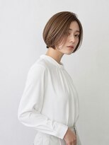 キセイ イオンモール富谷店(KISEI) ベージュハイライト前髪なしショートボブ20代30代40代