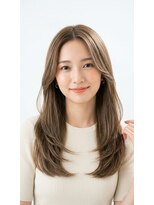 土曜日のクジラ 黒崎店&nbsp;アッシュベージュ・フェイスレイヤーロング