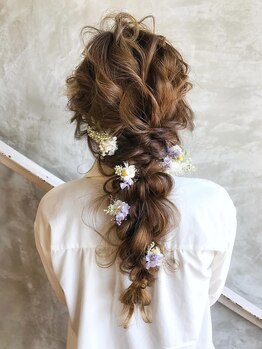 ベースヘアー(BASE hair)の写真/ヘアアレンジは美容師の真骨項◎思い出に残る大切な日を【BASE　hair】が華やかに演出します＊