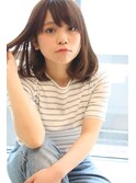 二日市店☆美容室☆色っぽボブの柔らかとろみセピアベージュ
