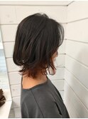 ワンレンボブ/シークレットオレンジ/20代30代40代/