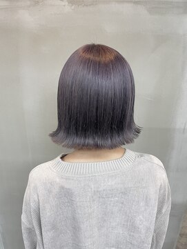 フレーム なんば店(FRAME) ■ぱつんとボブ×ラベンダーカラー