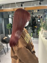 ワン バイ ジエクト(One by The Ect)&nbsp;10代20代大人可愛い艶髪ミディアムレッドピンクブラウン◎