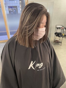 キング 高槻(K!ng) 【高槻】白髪ぼかしハイライト