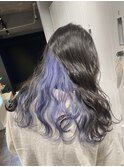KR55インナーカラーブルー/寒色系カラー/ブルーラベンダー