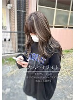 ハグ 横浜(HUG) 大人女性人気NO.1＊モカグレージュ×ホワイトベージュハイライト