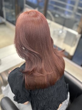 ペレ 栄店(PELE) デザインカラー/レイヤーカット/ウェットヘア/オリーブベージュ