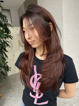 天神美容室 前田竜一[ブリーチ/マロンブラウン/レイヤー/秋色/学割]