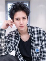 メゾンバイハバナ(maison by HAVANA)&nbsp;メンズカルマパーマ韓国風アッシュブラックマッシュウルフ