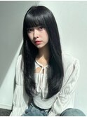 20代30代大人美人小顔ブリーチなし韓国ヘアアッシュブラック