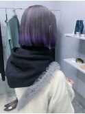 シルバーパープルエンドカラー