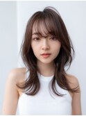 韓国レイヤー顔周りカット透明感カラー髪質改善艶髪シースルー