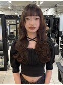 △レイヤーカットウルフカットハッシュカットオリーブベージュ