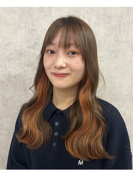 フェリスヘア(feliz hair) オレンジインナーカラー