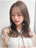 ワンカールエアリーカール美髪うるツヤくびれヘア斜めバング