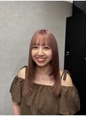 ピンクベージュ /葛西/ブリーチ/ハイライト/髪質改善
