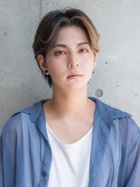 エジョン 三鷹店(Aejon)&nbsp;メンズセンターパートフェザーパーマ緩め毛流れニュアンス