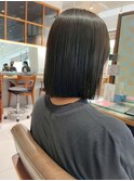 ココアベージュ/オリーブグレー/小顔/切りっぱなしボブ