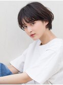 黒髪/ボブルフ/ネビージュ/韓国/ワンレン/仙台/髪質改善/前髪
